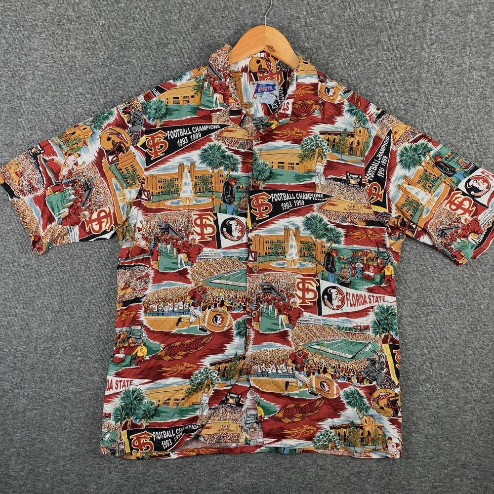 Vintage 90s Florida State Reyn Spooner Shirt Men Large Seminoles College Champs
